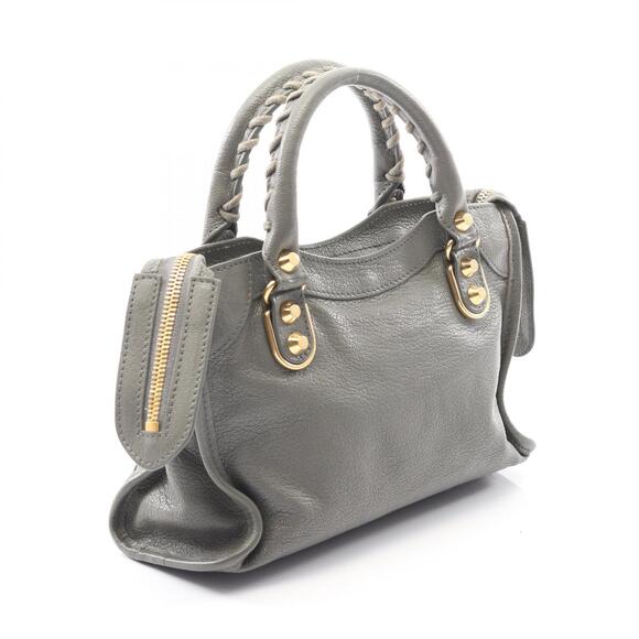 Balenciaga Metallic City Handbag Leather Gray - Picture 2 of 8